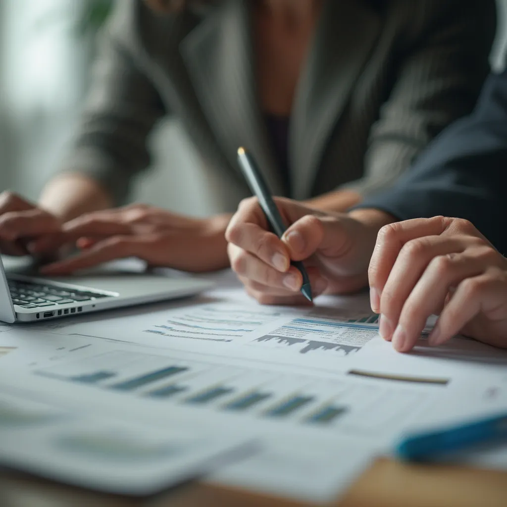 Detalle de oficina moderna de FinanzasArg Consultores